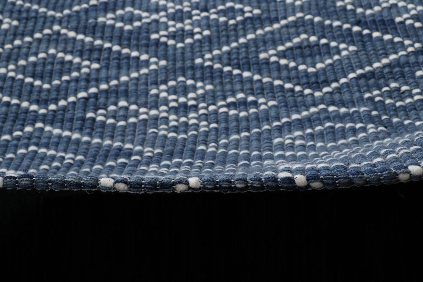 Mozaik Blue Wool Rug The Rug Co