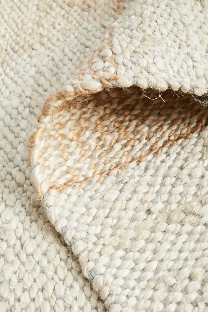 NASA 555 Natural White Runner Jute Rug RUG CULTURE