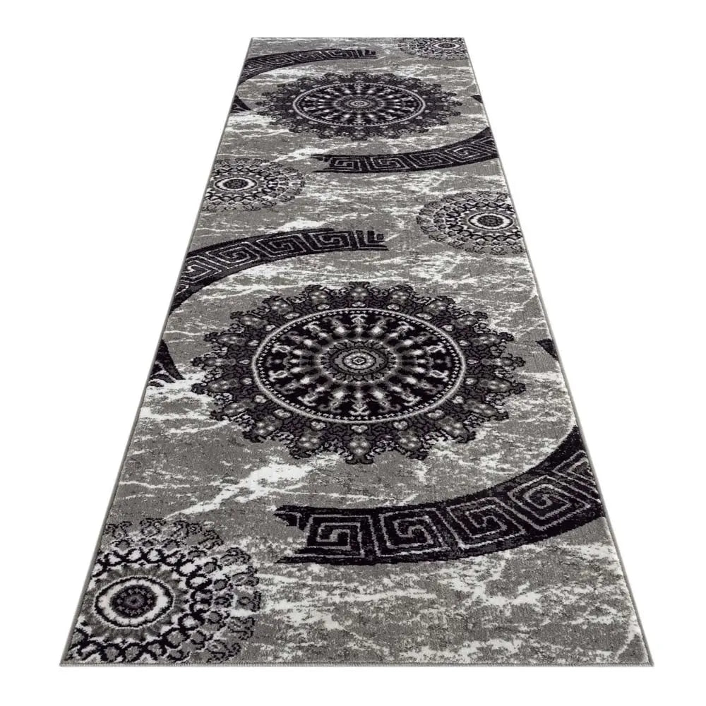 Oasis 2108 Grey Hallway Runner Saray Rugs