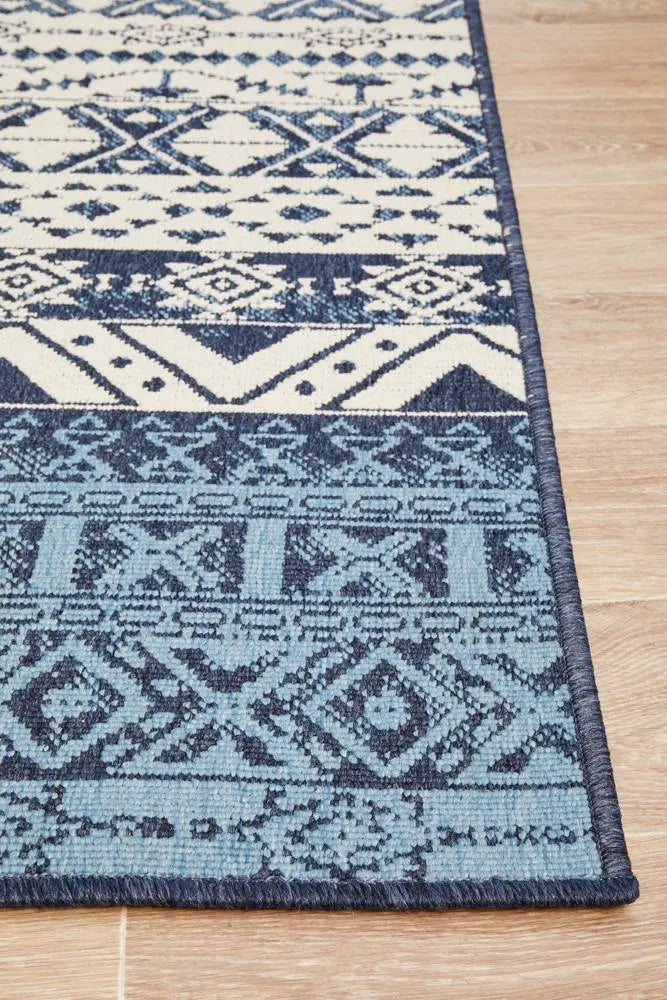 Outdoor Sea White Blue Rug RUG CULTURE