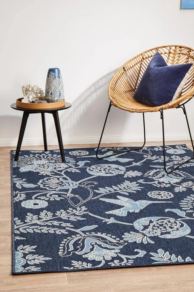 Outdoor Sea picture Navy Rug RUG CULTURE