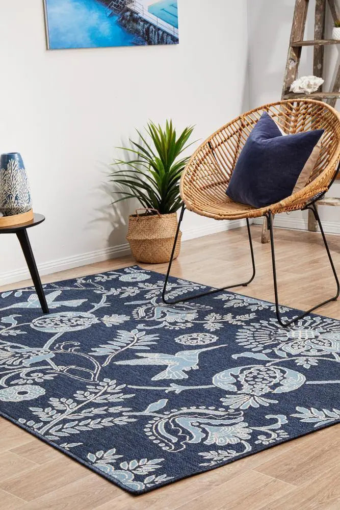 Outdoor Sea picture Navy Rug RUG CULTURE