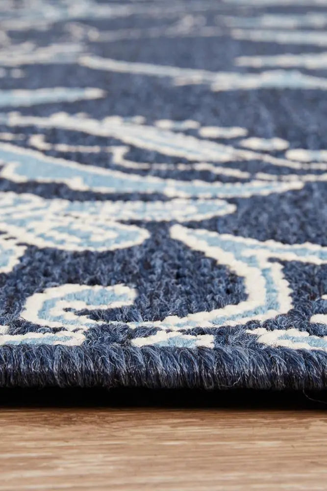 Outdoor Sea picture Navy Rug RUG CULTURE