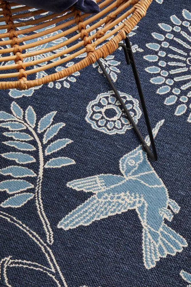 Outdoor Sea picture Navy Rug RUG CULTURE