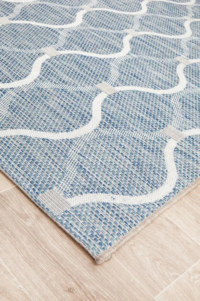 Outdoor Terrace Blue Rug Rug Culture
