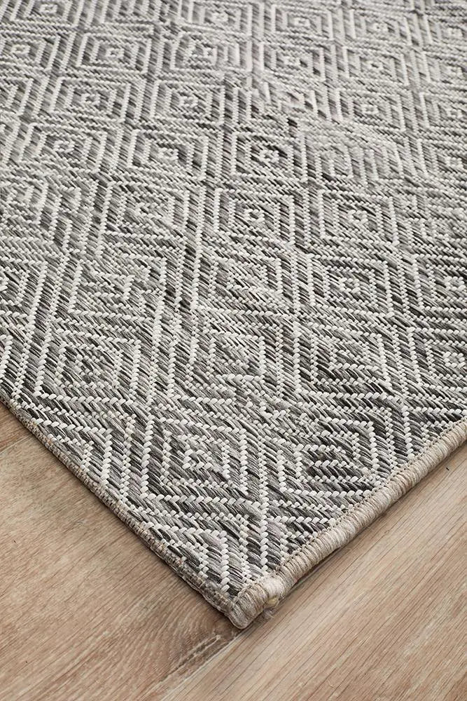 Outdoor Terrace Grey Runner Rug Rug Culture