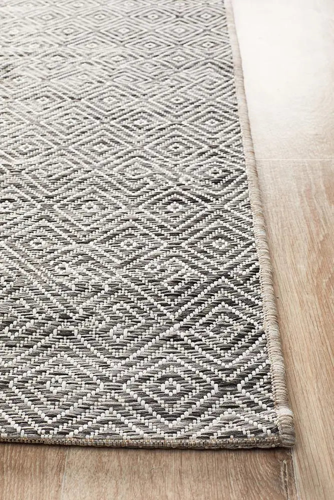 Outdoor Terrace Grey Runner Rug Rug Culture