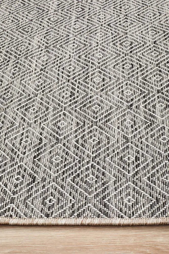 Outdoor Terrace Grey Runner Rug Rug Culture