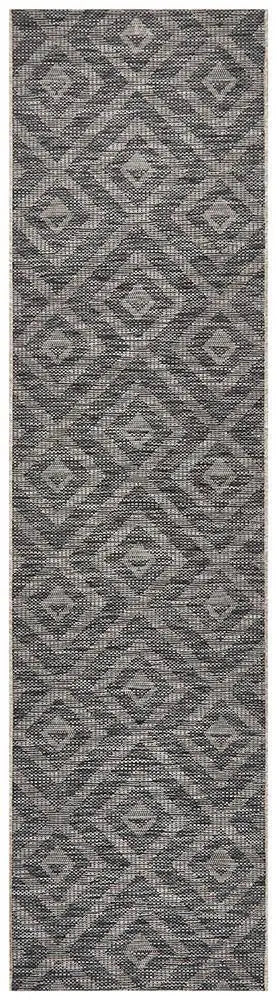 Outdoor Terrace Pattern Black Rug Rug Culture