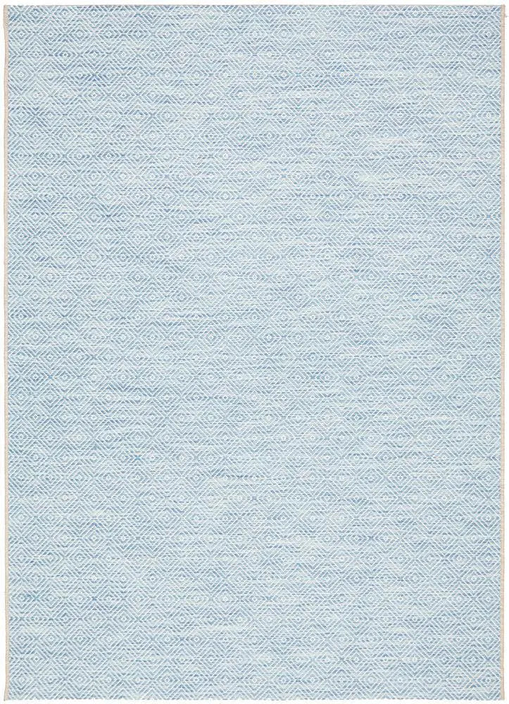 Outdoor Terrace Square Blue Rug Rug Culture