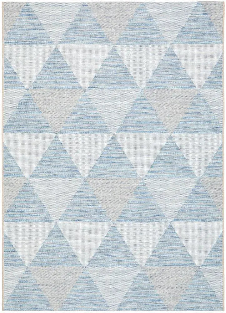 Outdoor Terrace White Blue Rug Rug Culture