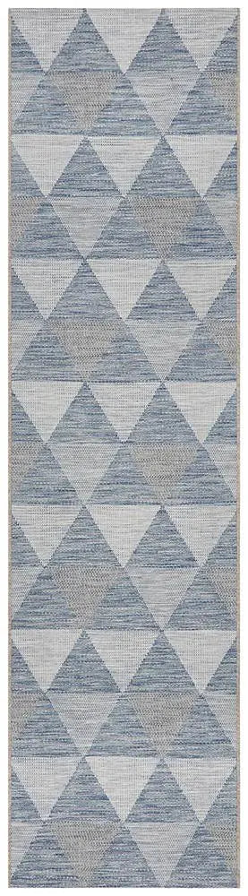 Outdoor Terrace White Blue Rug Rug Culture