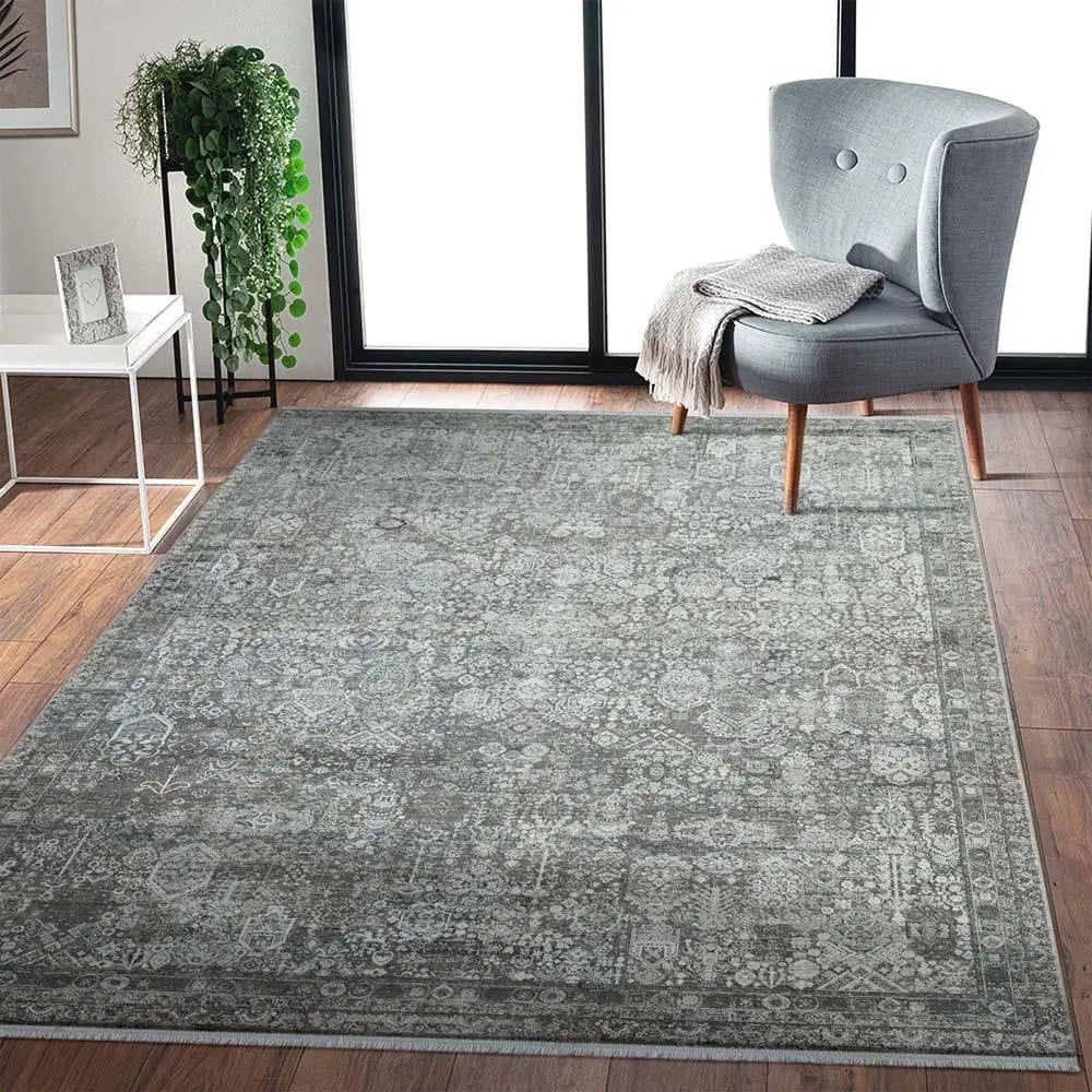 Oxford 312 Bamboo-Silk Grey Rug Saray Rugs