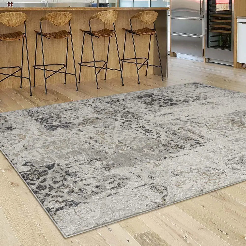 PORTLAND 14 PASTEL GREY BEIGE RUG Saray Rugs
