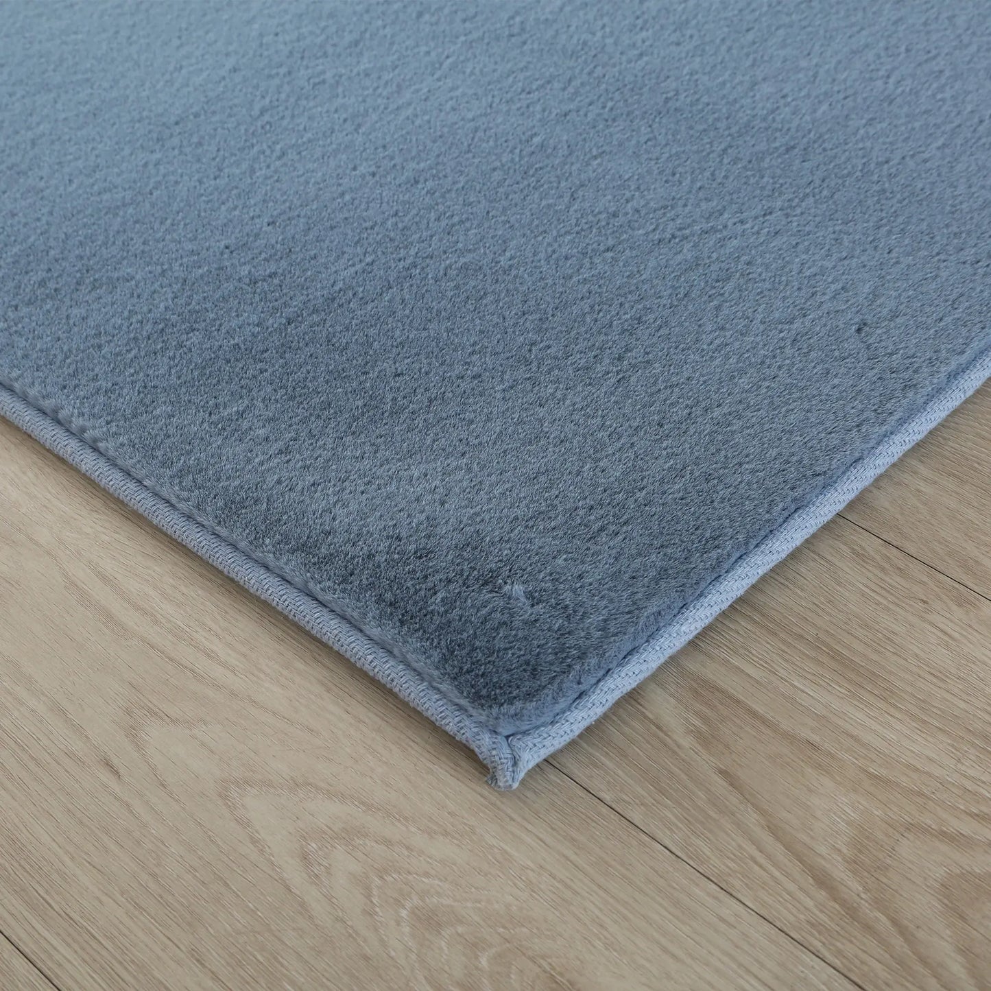 Panda Plush Super Soft Blue Rug The Rug Co