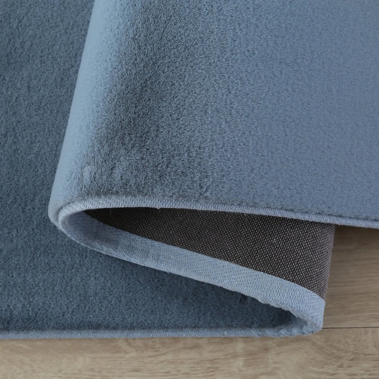 Panda Plush Super Soft Blue Rug The Rug Co