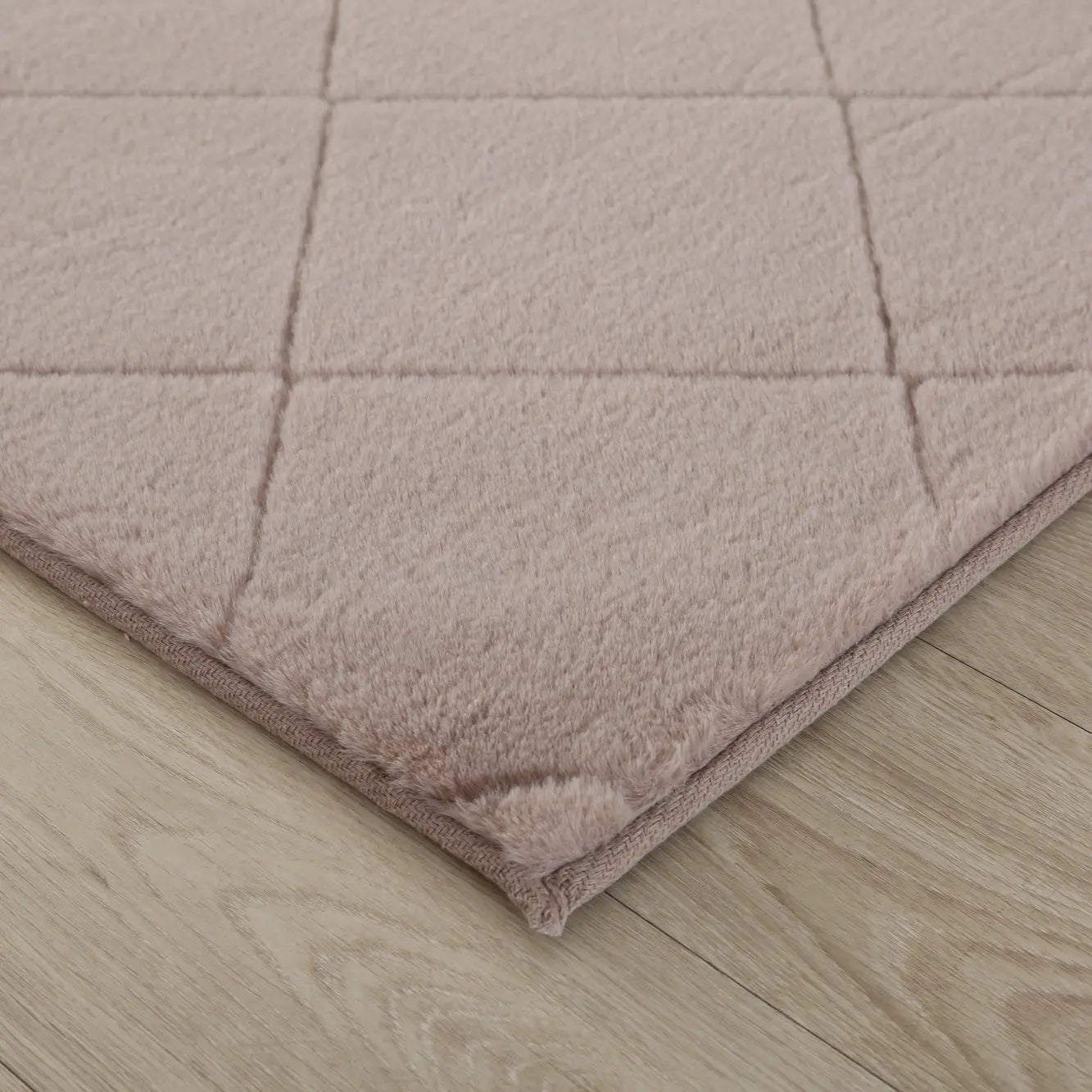 Panda Plush Super Soft Beige Diamond Rug The Rug Co