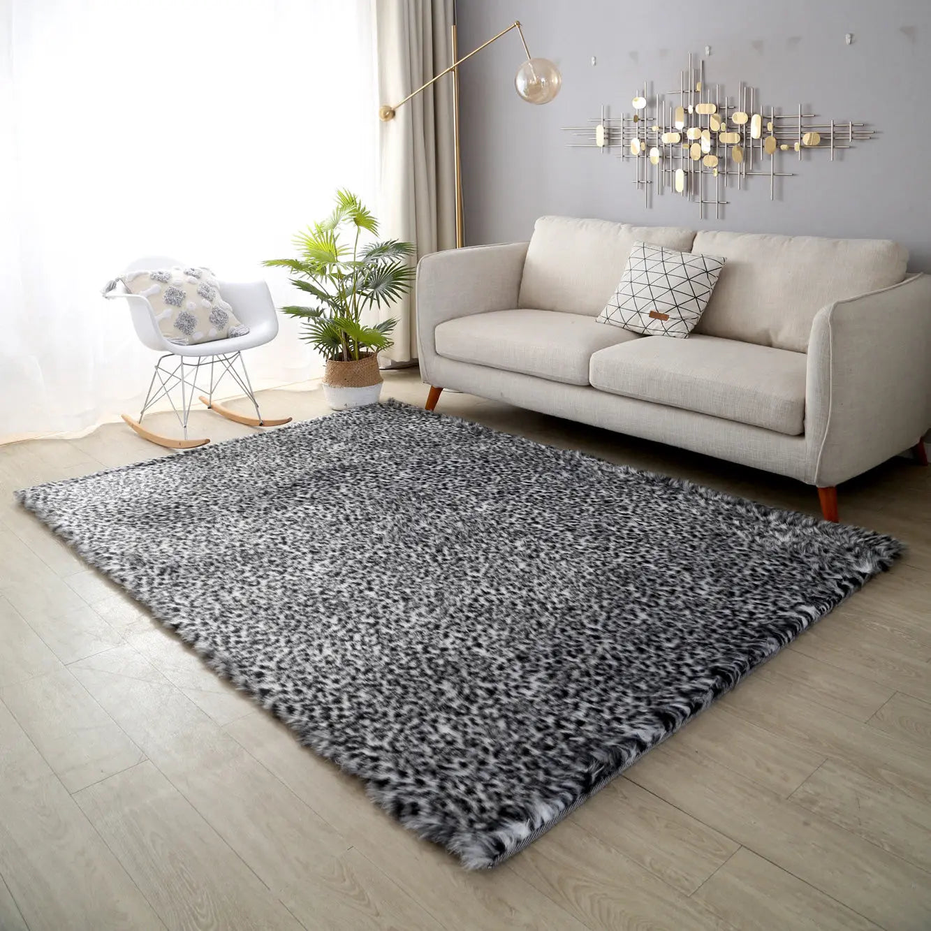 Panda Plush Super Soft Leopard Rug The Rug Co