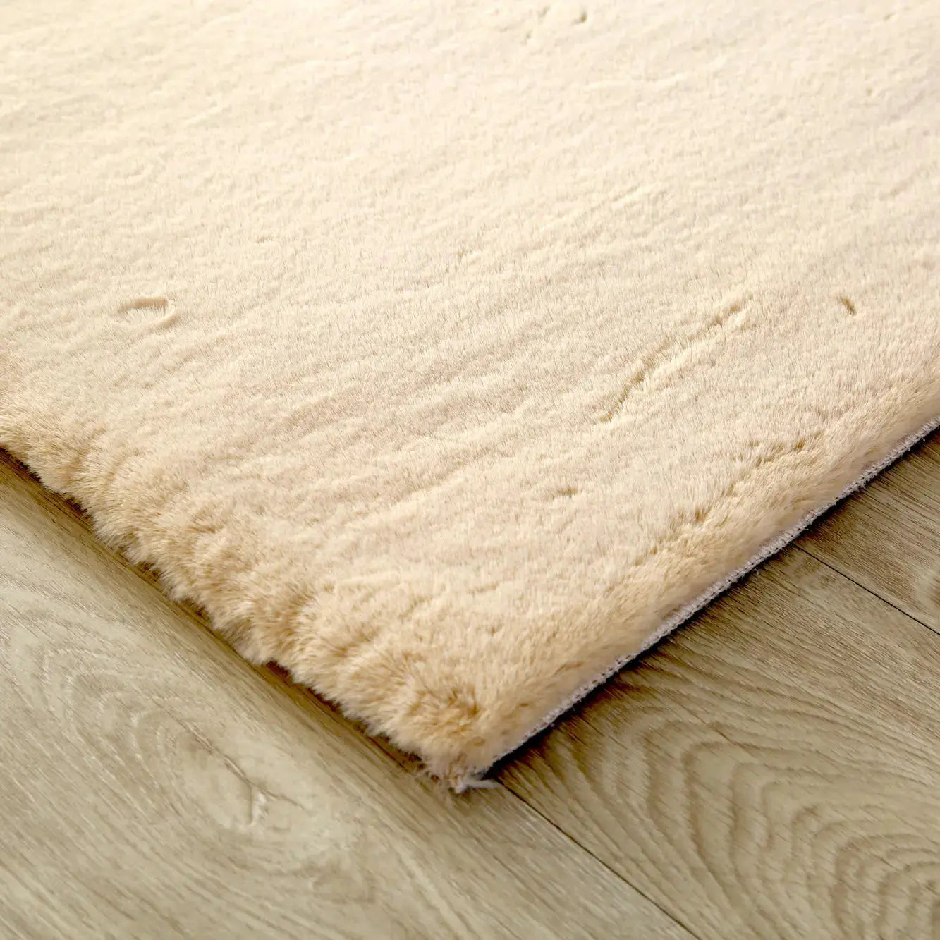 Panda Plush Super Soft Rice Beige Rug The Rug Co
