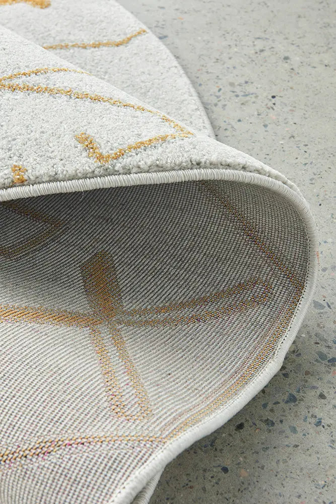 Pera Cala Gold Round RUG CULTURE