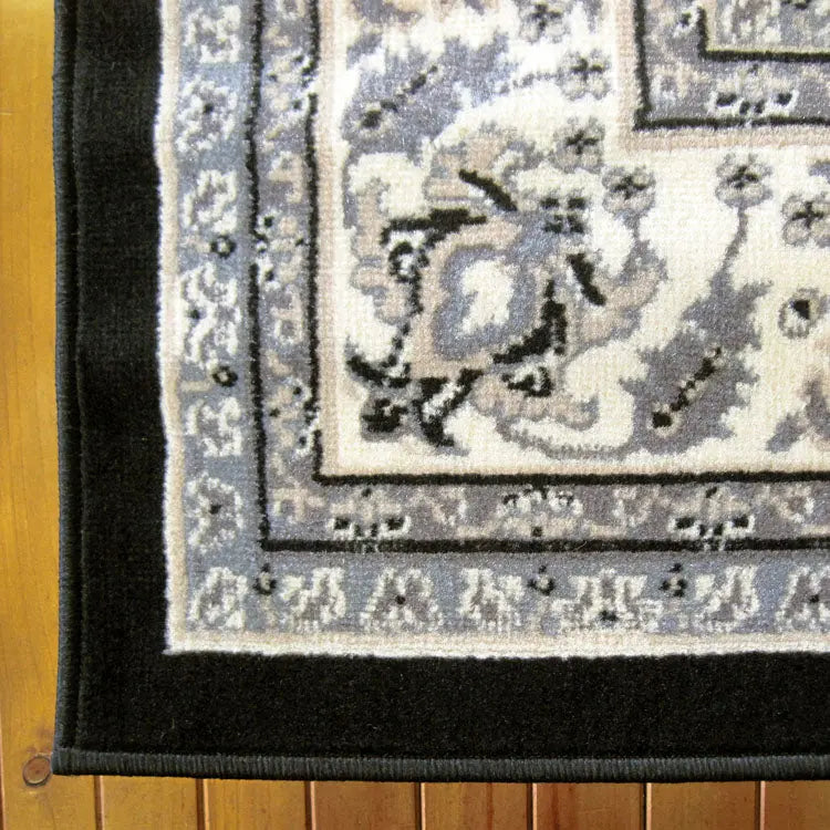 Ruby 6333 Black Hallway Runner Saray Rugs