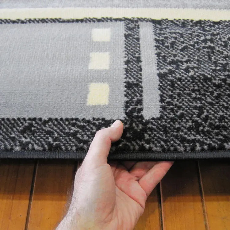 Ruby Grey hallway runner Saray Rugs