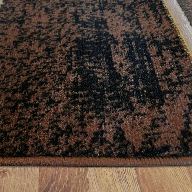 Ruby striped Brown Hallway Runner Saray Rugs