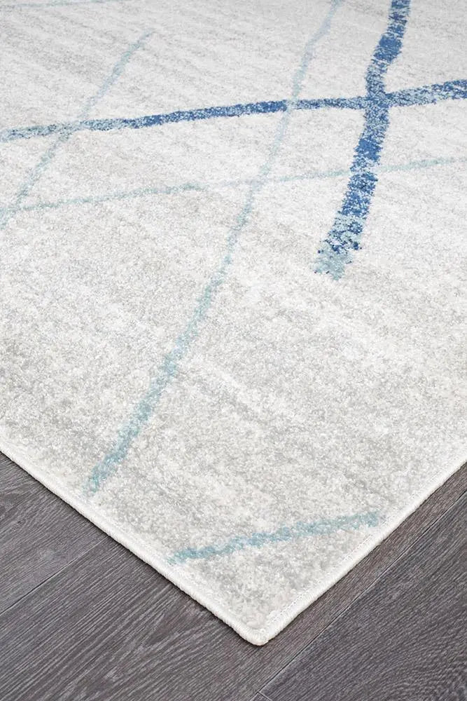 Sahra 452 Blue Hallway Runner Unitex