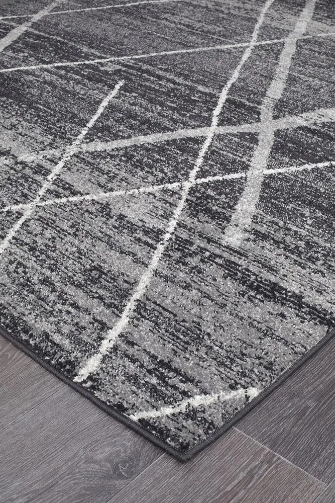Sahra 452 Charcoal Hallway Runner Unitex