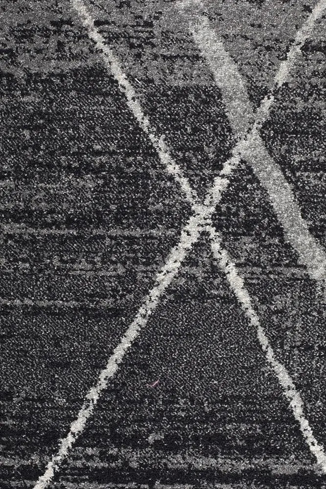 Sahra 452 Charcoal Hallway Runner Unitex