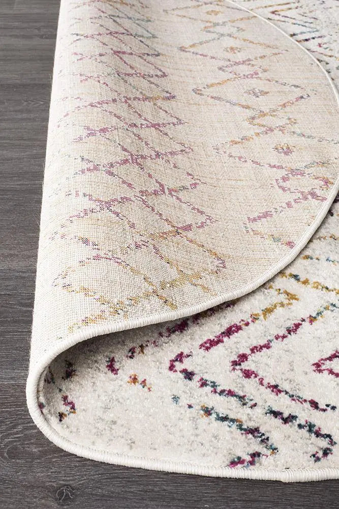 Sahra 453 Multi Round Rugs Unitex