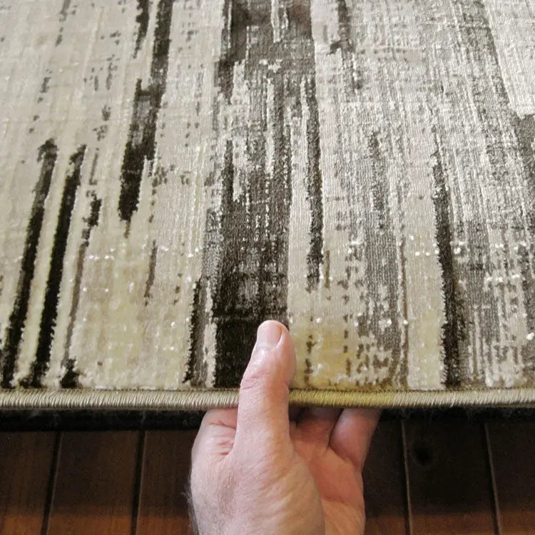 Satin Collection 0794 Brown Hallway Runner Saray Rugs