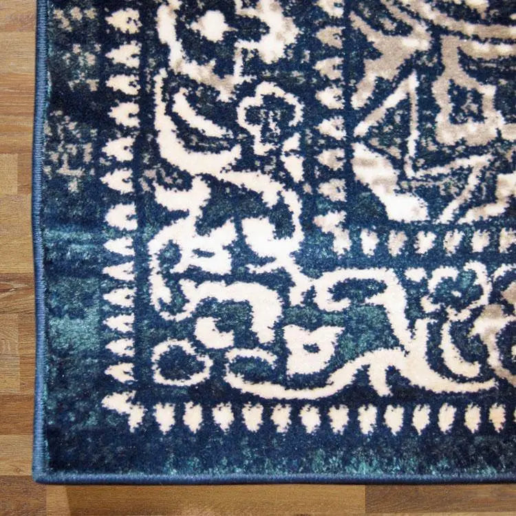 Serena 892 Navy Hallway Runner Saray Rugs