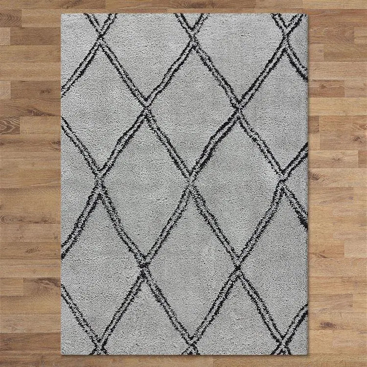 Sorento 329 Grey soft Shaggy Rug Saray Rugs