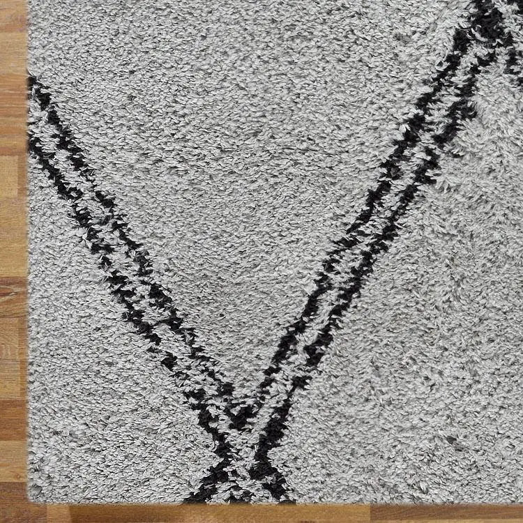 Sorento 329 Grey soft Shaggy Rug Saray Rugs