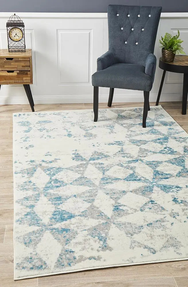 Vanessa Modern Rug Blue Grey White Rug Culture
