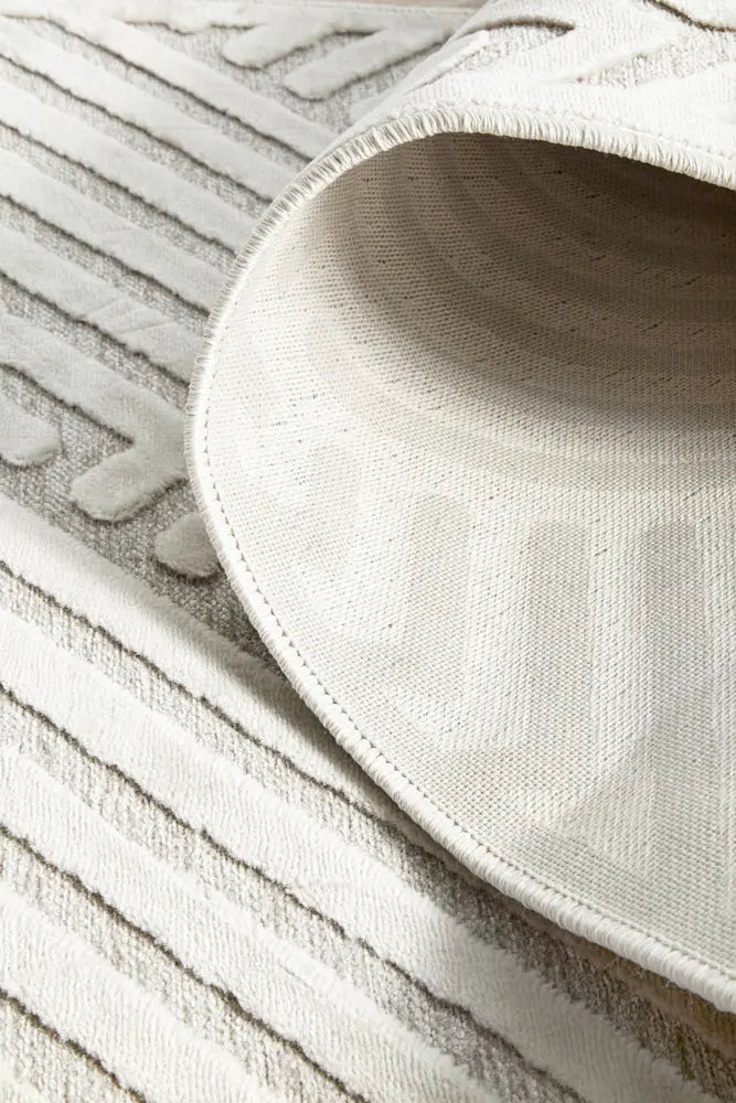 Yakamoz Cindy Natural White Runner Rug RUG CULTURE