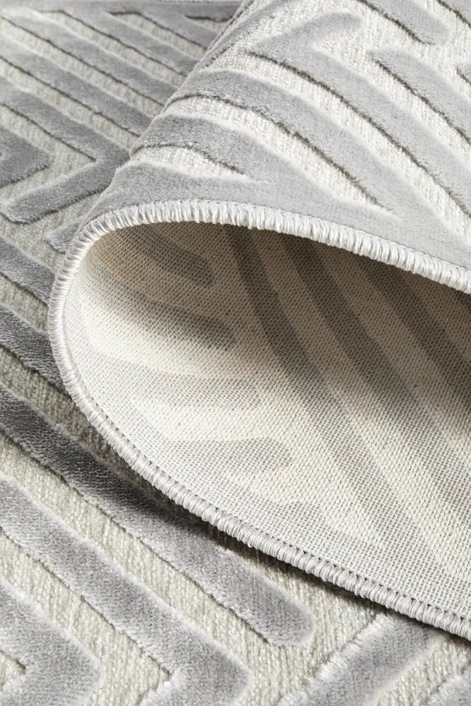 Yakamoz Cindy Silver Runner Rug RUG CULTURE