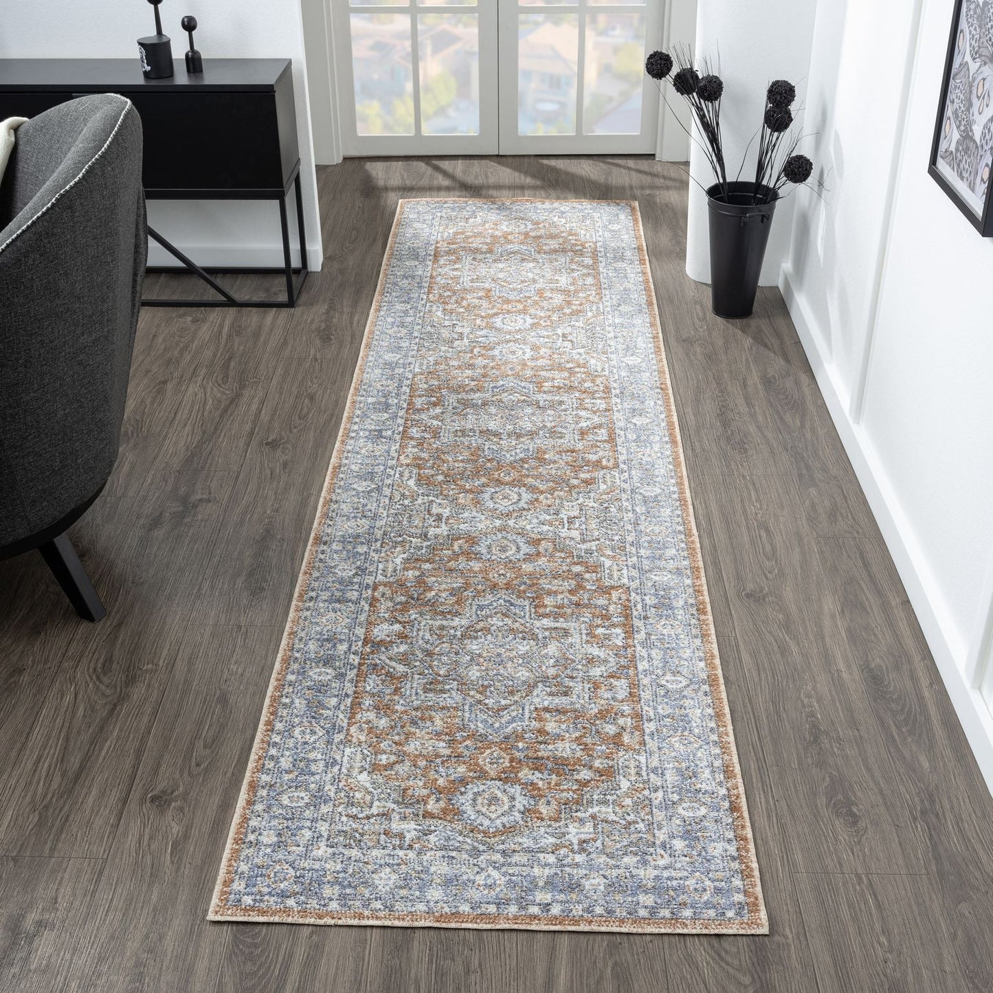 Easy 366 Indigo Runner Saray Rugs