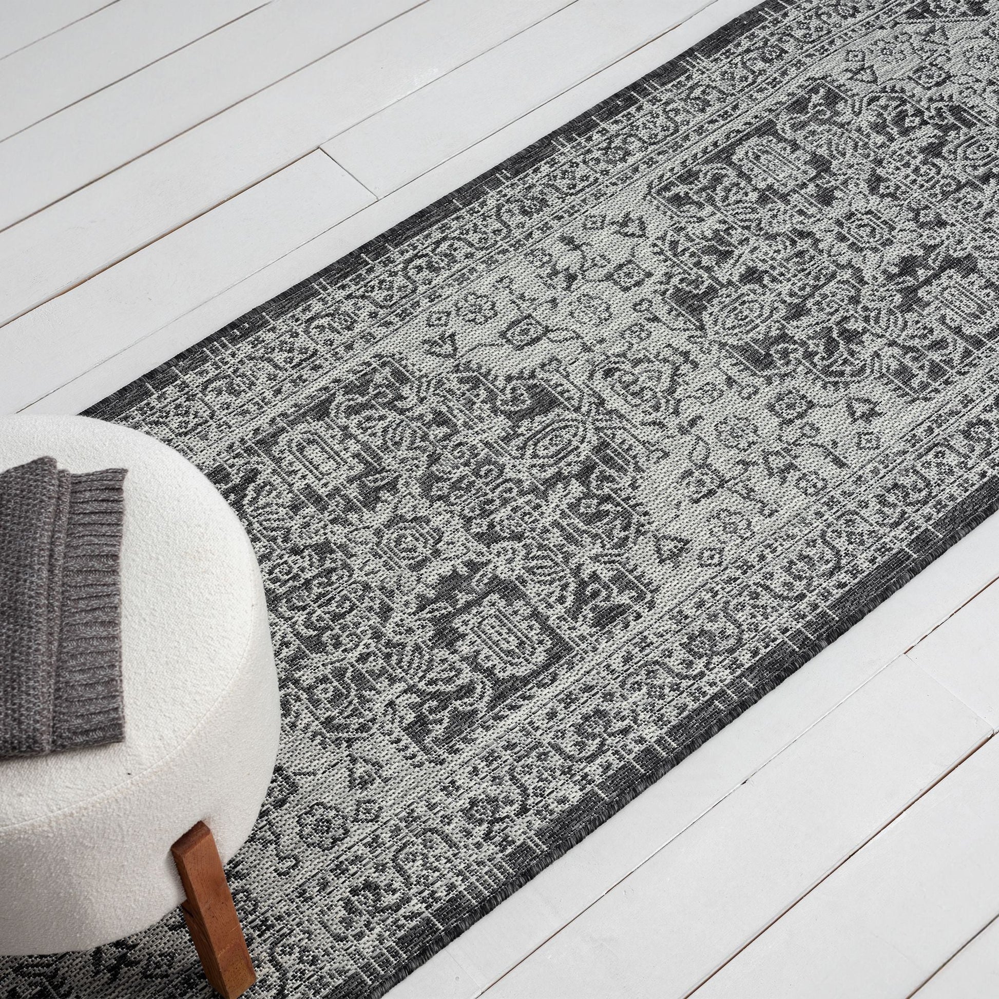 Alfresco 424 Slate Runner Saray Rugs