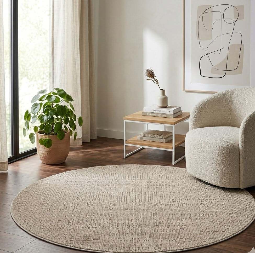 round rug living room australia modern beige rug