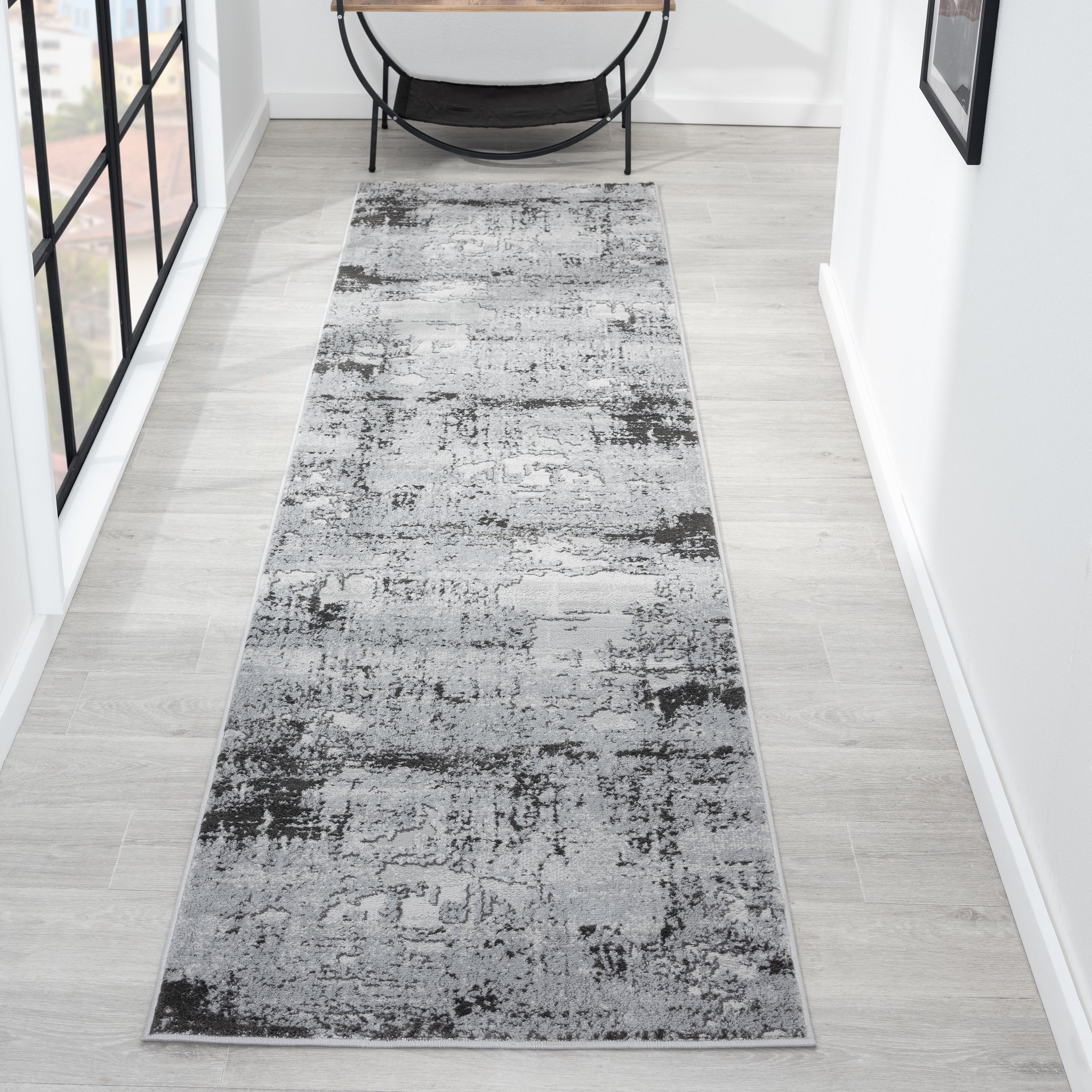 Silver Runner Rug Buy Best Quality Astana 181 Silver Modern Hallway Runner Rugs at Star Rugs