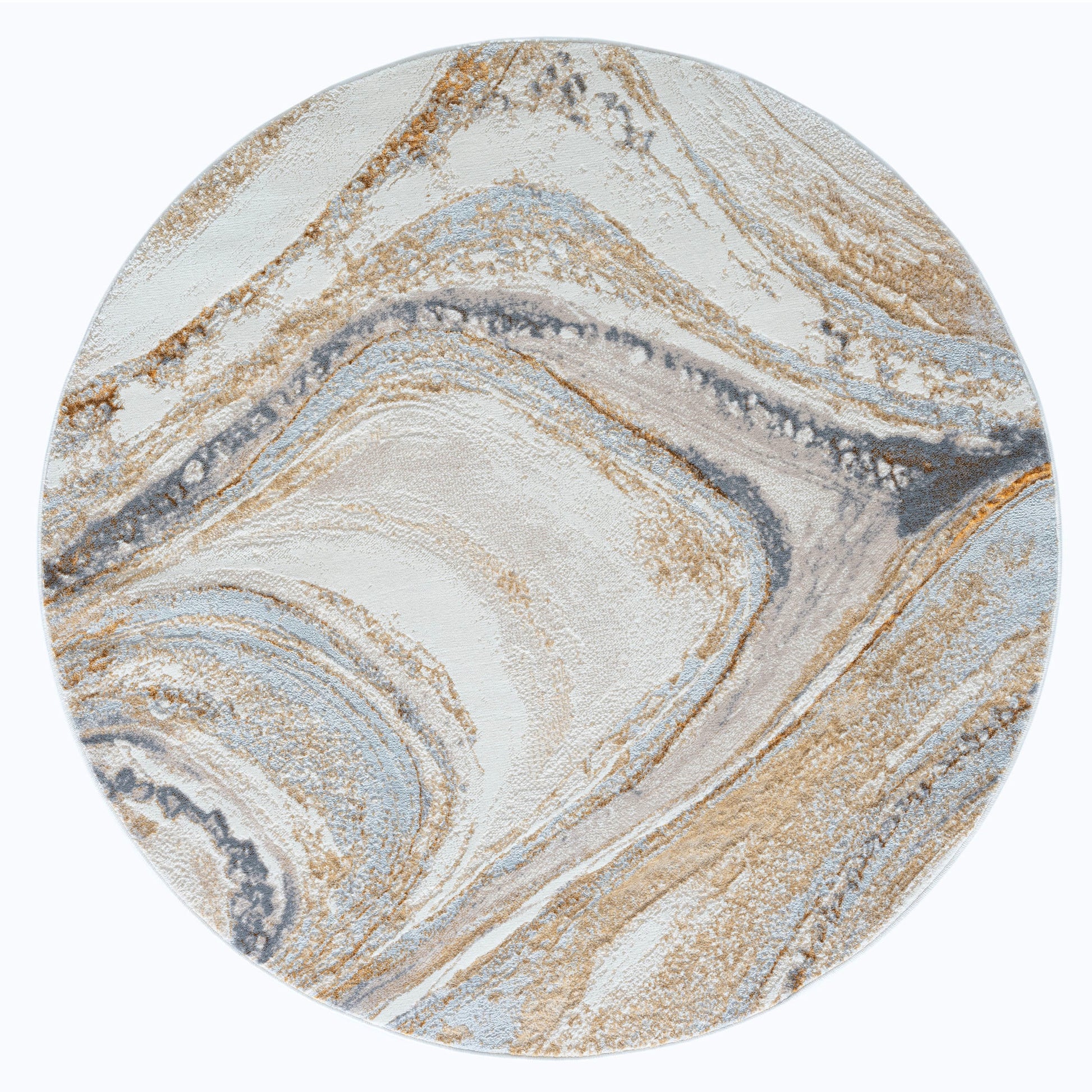 Astana 184 Sand Modern Round Rug Saray Rugs