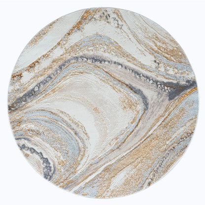 Astana 184 Sand Modern Round Rug Saray Rugs