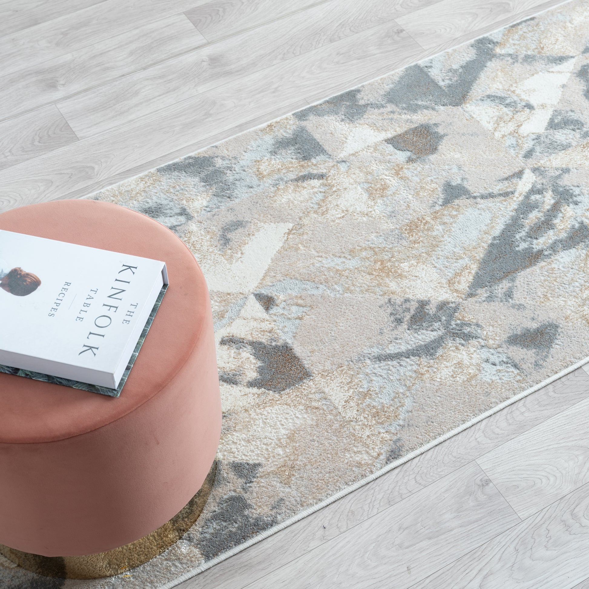 Astana 189 Slate Modern Hallway Runner Saray Rugs