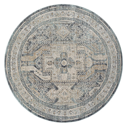 Auburn 6752 Charcoal Traditional Round Rug Saray Rugs