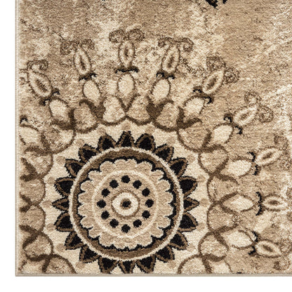 Chali 6447 Brown Hallway Runner Saray Rugs