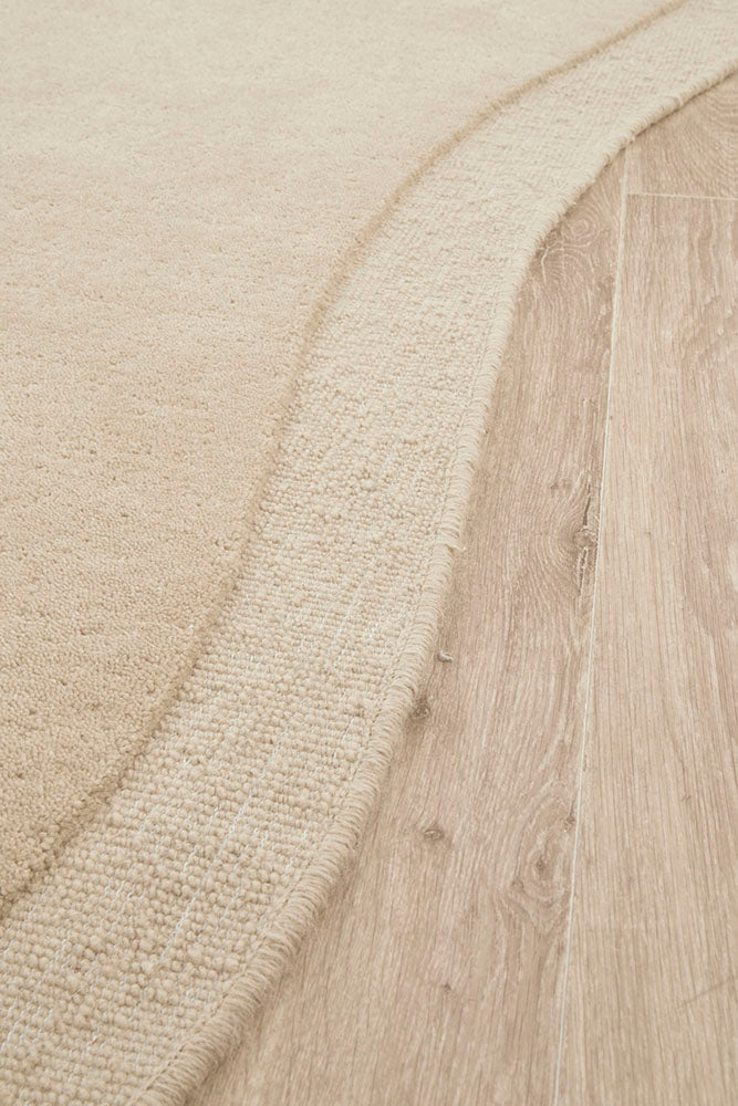 Camilla  Beige New Zealand wool Shape Rug Rug Culture