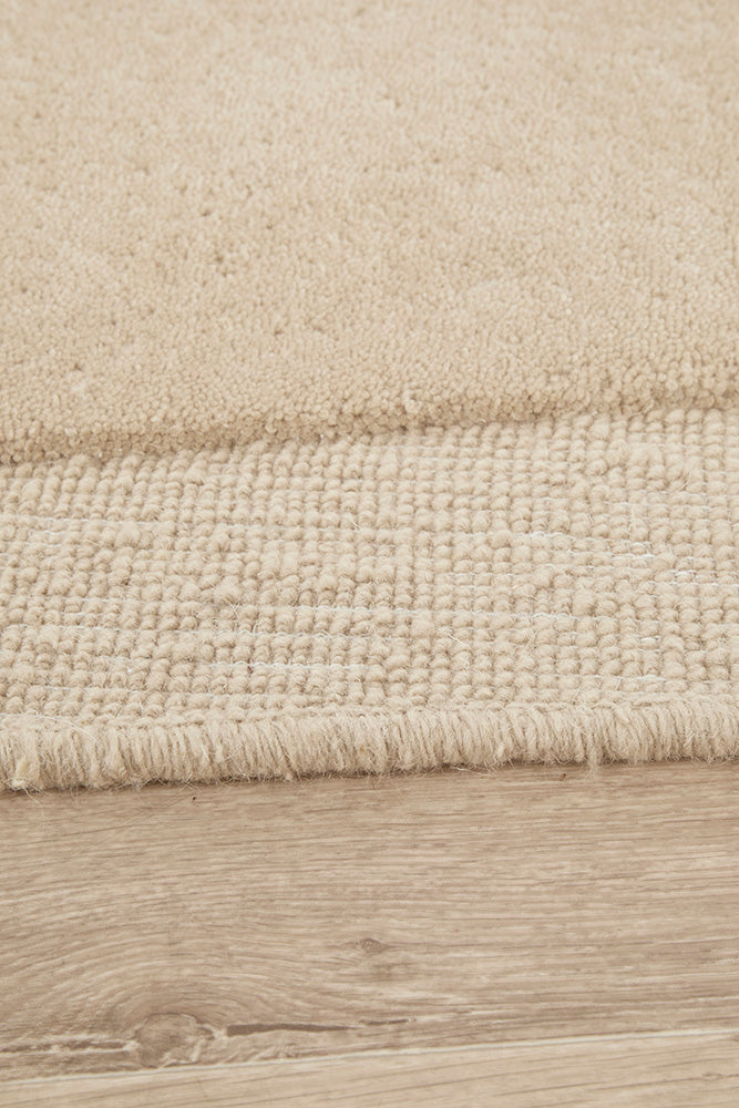 Camilla  Beige New Zealand wool Shape Rug Rug Culture