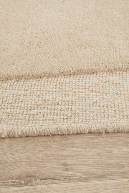 Camilla  Beige New Zealand wool Shape Rug Rug Culture